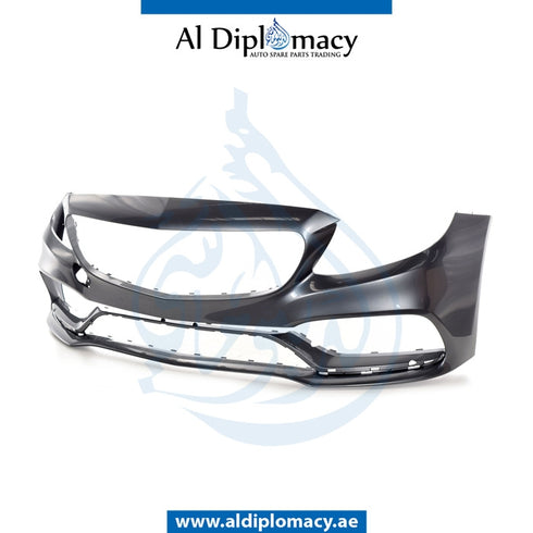 Front Bumper, WITHOUT SENSOR HOLE for Mercedes-Benz C Class W205 (2015-2021) models