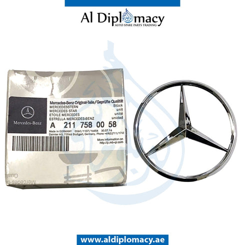 TRUNK LID MERCEDES STAR for Mercedes-Benz E Class W211 (2002-2009) models