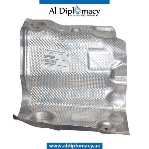 Right SCREENING Plate, OVER CENTER MUFFLER for Mercedes-Benz E Class W212 (2009-2016) models, Part Number A2126800422