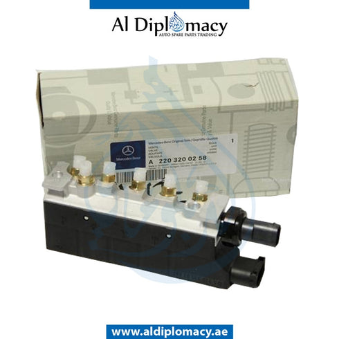 AIR SUSPENSION VALVE BLOCK for Mercedes-Benz S Class W220 (1999-2005) models, Part Number A2203200258