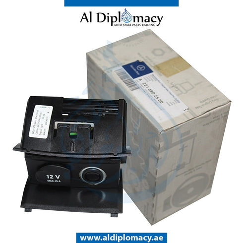 CIGARETTE LIGHTER SOCKET Housing, BEHIND CENTER CONSOLE for Mercedes-Benz S Class W221 (2006-2013) models