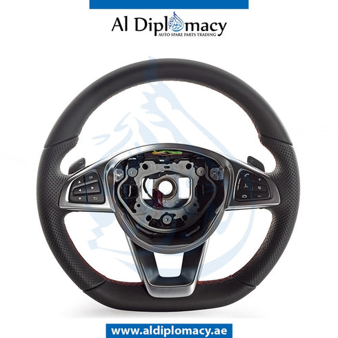 STEERING Wheel, BLACK for Mercedes-Benz CLA Class W117 (2013-2022) models, Part Number ATC-0004603403-BK