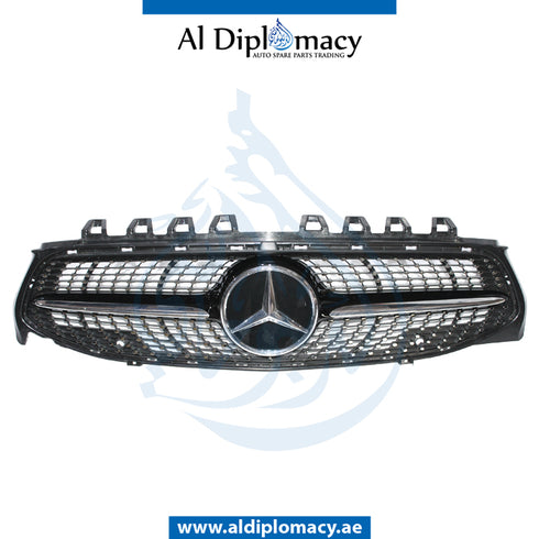 SHOW Grille, DIAMOND Style, WITHOUT Camera, BLACK for Mercedes-Benz CLA Class W118 (2019) models, Part Number ATC-1188880000-BK