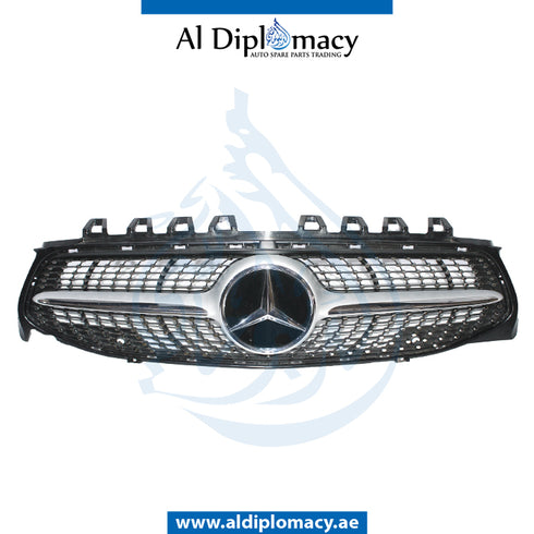 SHOW Grille, DIAMOND Style, WITHOUT Camera, SILVER for Mercedes-Benz C Class W118 (2019) models, Part Number ATC-1188880000-SL