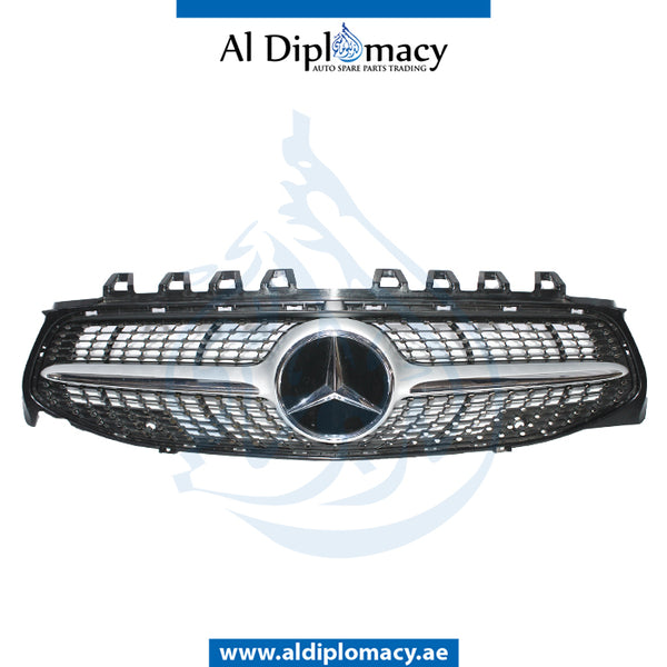 SHOW Grille, DIAMOND Style, WITHOUT Camera, SILVER for Mercedes-Benz C Class W118 (2019) models, Part Number ATC-1188880000-SL