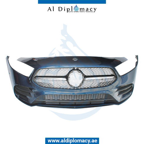 Front Bumper, WITH SENSOR Hole, COMPLETE for Mercedes-Benz A Class W177 (2018-2020) models, Part Number ATC-1778800603-CO