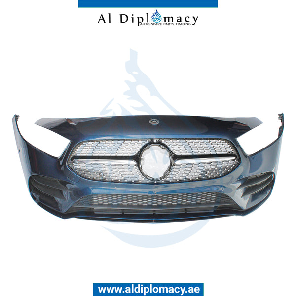 Front Bumper, WITH SENSOR Hole, COMPLETE for Mercedes-Benz A Class W177 (2018-2020) models, Part Number ATC-1778800603-CO