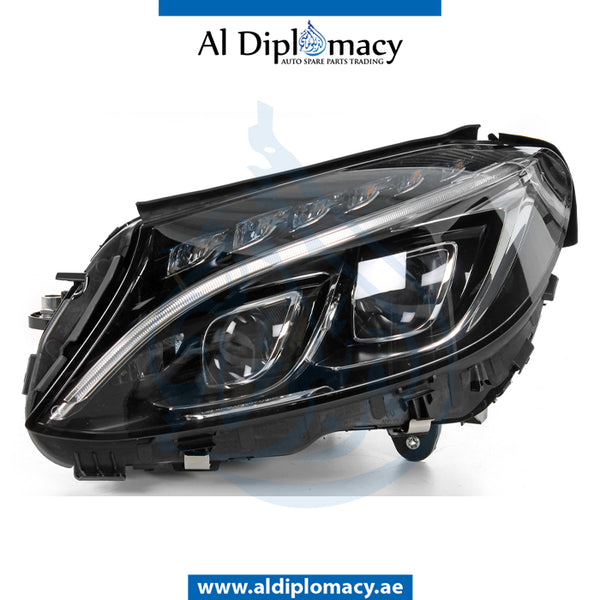 Left Headlight, DYNAMIC Led, COMPLETE for Mercedes-Benz C Class W205 (2015-2021) models, Part Number UN-2058202961-CO