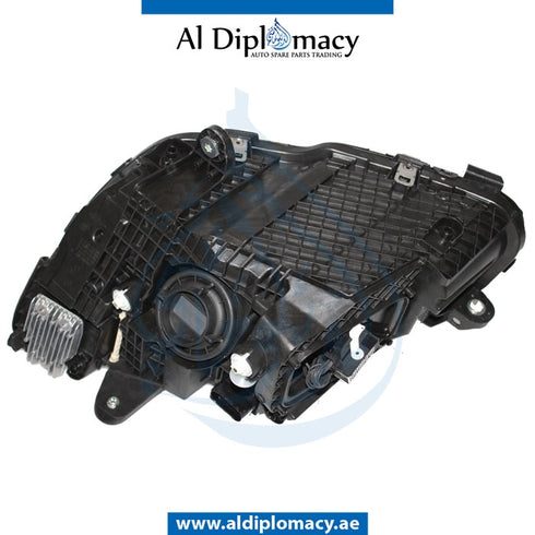 Right Headlight, STATIC Led, EMPTY for Mercedes-Benz C Class W205 (2015-2021) models, Part Number ATC-2059065504