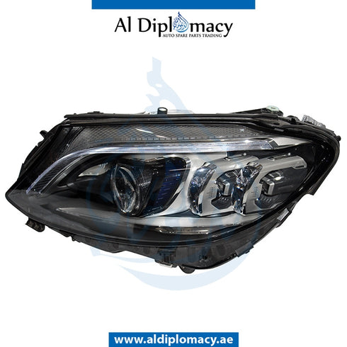 Left Headlight, UPGRADE TO 2019 LOOK for Mercedes-Benz C Class W205 (2015-2021) models, Part Number T-2059066404-UPGRADE
