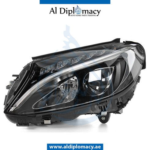 Left Headlight, STATIC Led, COMPLETE for Mercedes-Benz C Class W205 (2015-2021) models, Part Number ATC-2059067303-CO