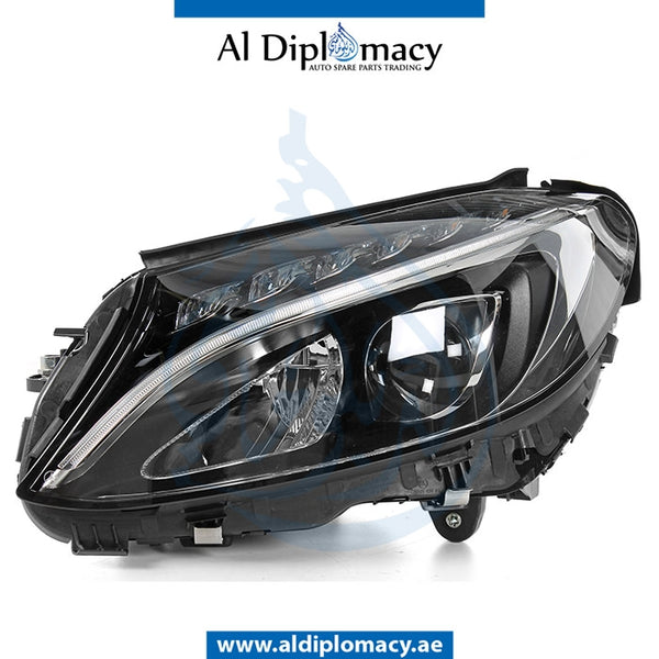 Left Headlight, STATIC Led, COMPLETE for Mercedes-Benz C Class W205 (2015-2021) models, Part Number ATC-2059067303-CO