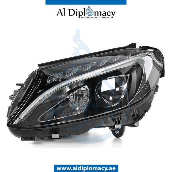 Left Headlight, STATIC Led, EMPTY for Mercedes-Benz C Class W205 (2015-2021) models, Part Number ATC-2059067303