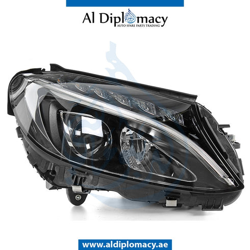 Right Headlight, STATIC Led, COMPLETE for Mercedes-Benz C Class W205 (2015-2021) models, Part Number ATC-2059067403-CO