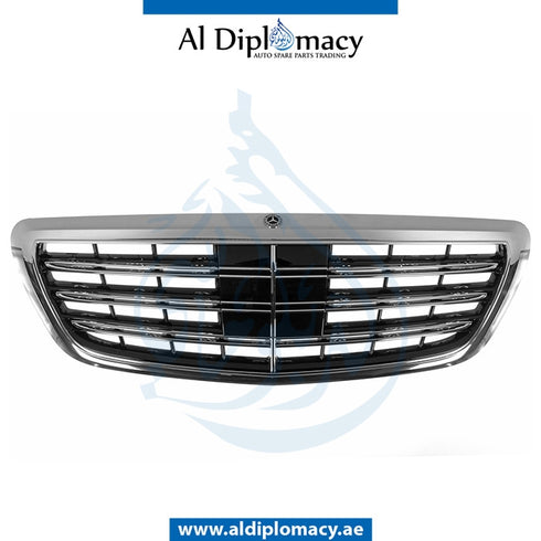 SHOW GRILLE for Mercedes-Benz S Class W222 (2014-2020) models, Part Number ATC-2228803400 9040