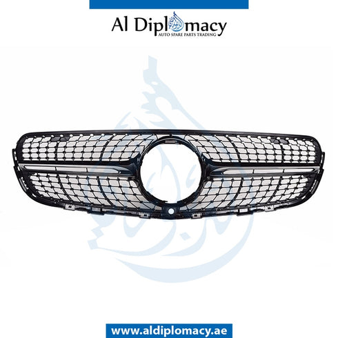 SHOW Grille, WITHOUT SURROUND VIEW CAMERA HOLE for Mercedes-Benz GLC Class W253 (2015-2022) models, Part Number ATC-2538880100 9982