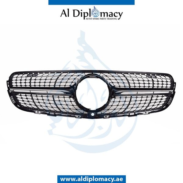 SHOW Grille, WITHOUT SURROUND VIEW CAMERA HOLE for Mercedes-Benz GLC Class W253 (2015-2022) models, Part Number ATC-2538880100 9982