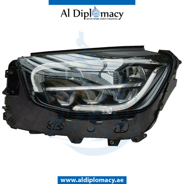 Left Headlight, STATIC Led, EMPTY for Mercedes-Benz GLC Class W253 (2015-2022) models, Part Number ATC-2539068101