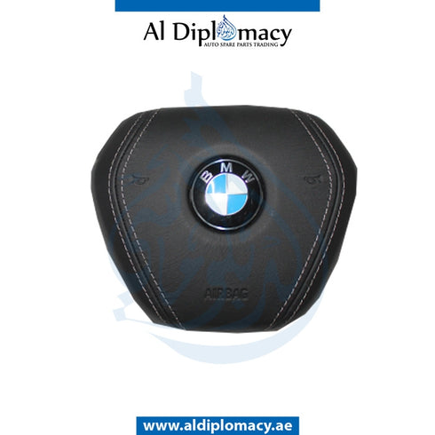 STEERING WHEEL Airbag, STITCHING Type, Black, 2 PINS for BMW 7 Series G11 (2015) models, Part Number ATC-32306876835-BK