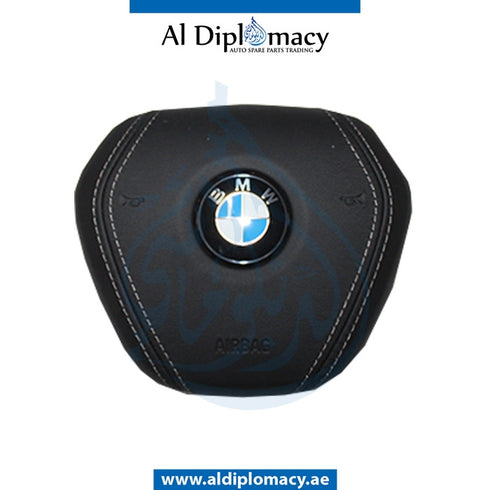 STEERING WHEEL Airbag, STITCHING Type, Black, 1 PIN for BMW 7 Series G11 (2015) models, Part Number ATC-32306876837-BK