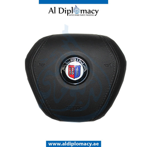 STEERING WHEEL Airbag, STITCHING Type, BLACK Alpina, 2 PINS for BMW 7 Series G12 (2015) models, Part Number ATC-32307991467-BK(2 PIN)
