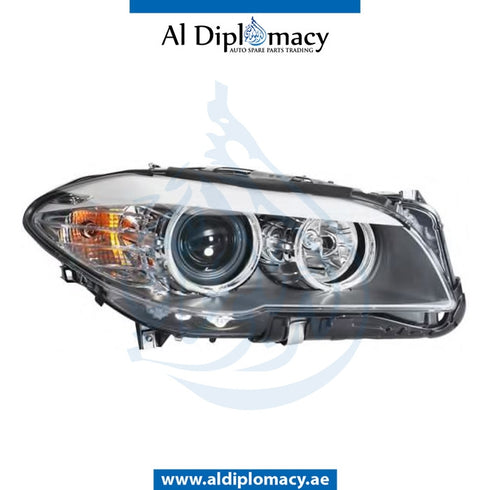 Right Headlight, Normal, COMPLETE for BMW 5 Series F10 (2010-2016) models, Part Number ATC-63117203240-CO