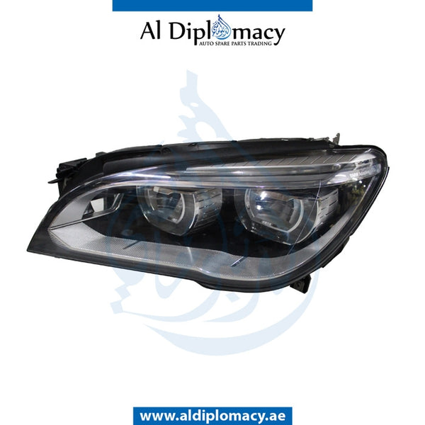 Left Headlight, Led, EMPTY for BMW 7 Series F01 (2013-2015) models, Part Number ATC-63117348497