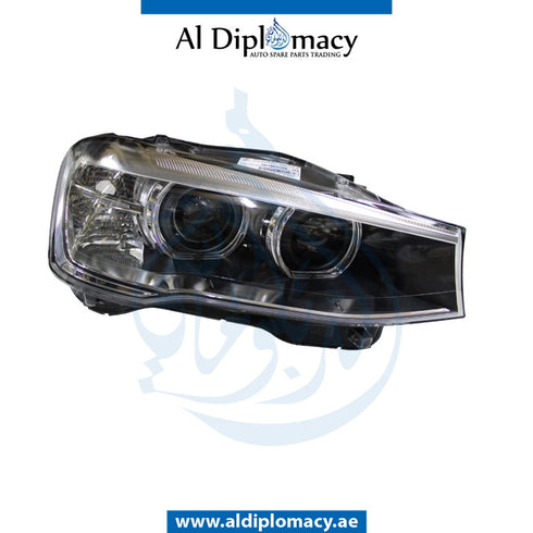 Right Headlight, BI Xenon, EMPTY for BMW X3 Series F25 (2010-2017) models, Part Number ATC-63117401132
