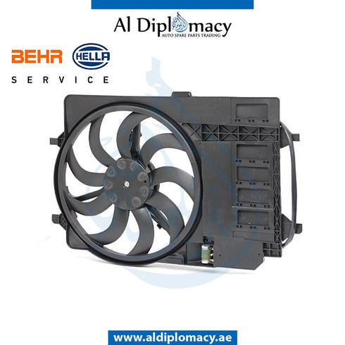 Fan, WITH HOUSING 8EW 351 000-294 for Mini Cooper Mini R50 (2001-2006) models, Part Number BHR-17101475577