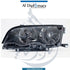 BMW 3 Series E46 Headlight Normal Black Left Side - OEM Part Number 63126910955 Tyc