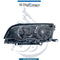 BMW 3 Series E46 Headlight Normal Black Left Side - OEM Part Number 63126919625 Tyc