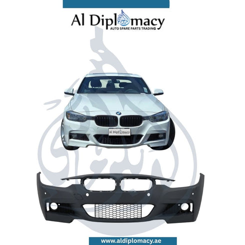 BMW 3 Series F30 FRONT Bumper, WITH Sensor AND WIPER HOLE, M TEC Style, EMPTY - Taiwan