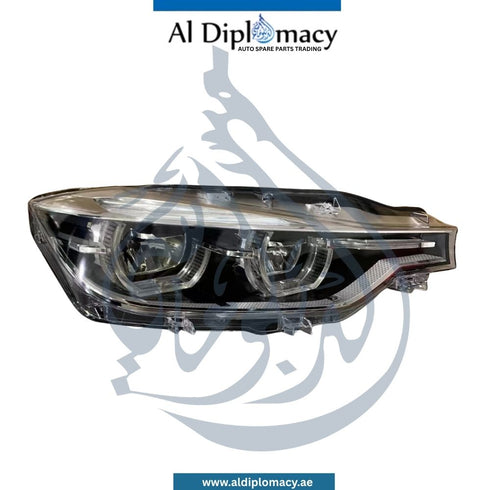 BMW 3 Series F30 Headlight, LED, Complete Right Side - Used OEM Part Number 63117419634