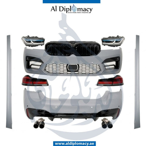 G30 Lci M5 Bodykit Fit 2017-Up Complete. Front Bumper, Rear Bumper, Headlight, Stoplight, Side Skirt, Grille, And Exhaust, Bmw 5 Series G30 Models By China