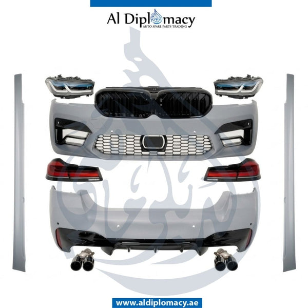 G30 Lci M5 Bodykit Fit 2017-Up Complete. Front Bumper, Rear Bumper, Headlight, Stoplight, Side Skirt, Grille, And Exhaust, Bmw 5 Series G30 Models By China