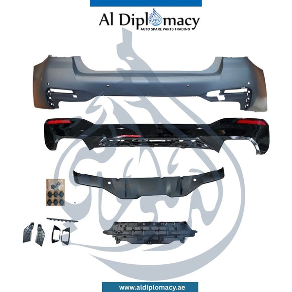 BMW 5 SERIES G30 LCI REAR BUMPER, WITH SENSOR HOLE, 540I M-PERFORMANCE LOOK, COMPLETE, COMPLETE - CHINA 51125A2C1E9