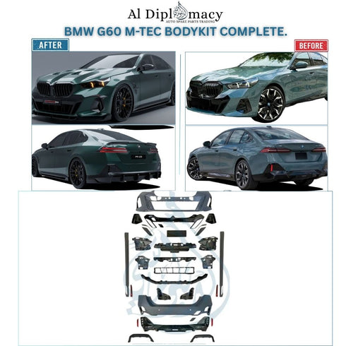 BMW 5 Series G60 M Tech Bodykit Complete Front and Rear Bumper with Side Skirts