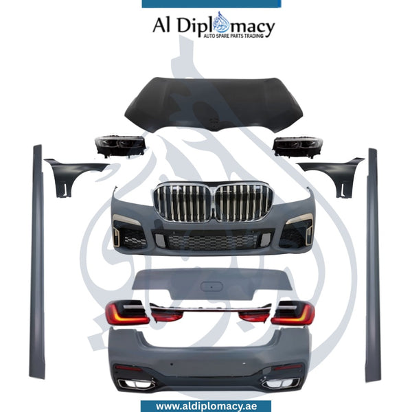 BMW 7 Series G12 LCI M Body Kit Complete With Hood, Fenders, Headlights, Stop Lights, Front Bumper, Rear Bumper, Side Skirts And Exhaust - China, Fits 2016-Up