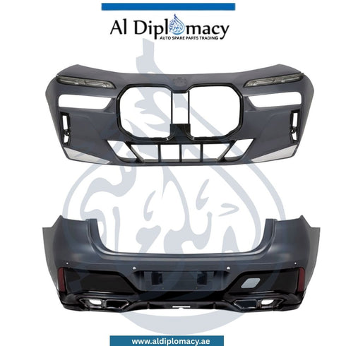 BMW 7 Series G70 To 760M Look Complete Conversion Body Kit Featuring Crystal Headlights, Front Bumper, Rear Bumper And Exhaust Tips China Brand