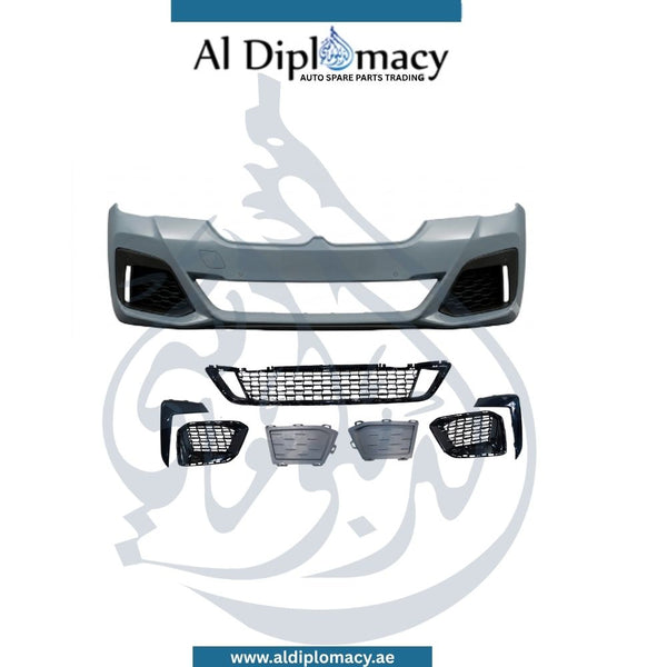 BMW 5 Series G30 FRONT G31 Bumper, WITH Sensor AND WIPER HOLE, M Style, Comlete - China - OEM Part Number 51118069075