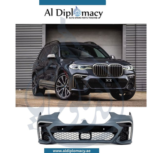 BMW X7 G07 X7 Series FRONT Bumper, without Sensor HOLE, M Style, Complete - China - OEM Part Number 51118081817