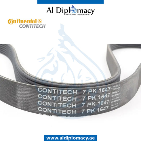 RIBBED V-belt 7PK1647 for BMW 5 Series E70 (2010-2013) models