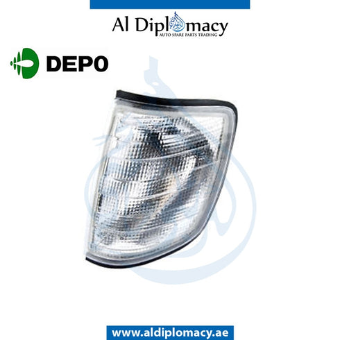 Left TURN SIGNAL Lamp, White, 440-1606l-we-c for Mercedes-Benz E Class W124 (1986-1995) models, Part Number DEP-1248260743