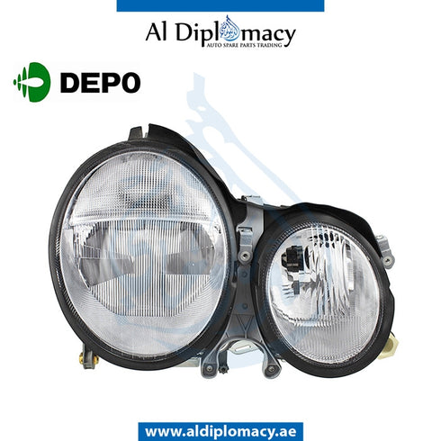 Right Headlight, 440-1123r-ld-em for Mercedes-Benz E Class W210 (1996-2002) models, Part Number DEP-2108203061