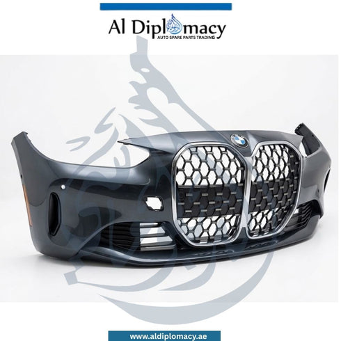 BMW 4 Series G22 Front Bumper, With Sensor Hole, Complete - OEM Part Number 51119854240 Used Genuine