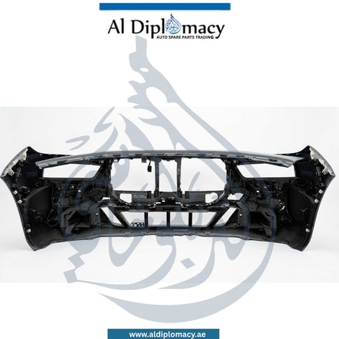 BMW 7 Series G70 Front Bumper With Sensor Hole M Chrome Line Complete - OEM Part Number 51115A52CF4 Genuine Used