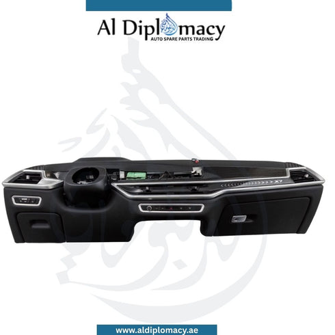 BMW X7 Series G07 LCI Black and Carbon Stitching Dashboard with Head-Up Display Empty - Used Original BMW