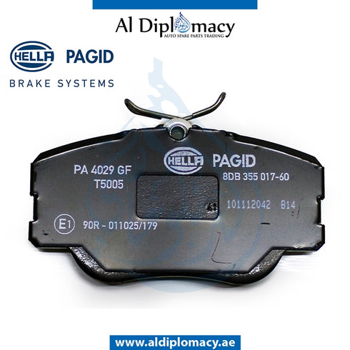 Front BRAKE Pad, 8DB 355.017-601 for Mercedes-Benz C Class W124 (1986-1995) models