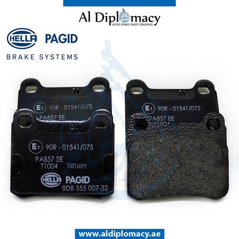 Rear BRAKE Pad, 8DB 355.007-321 for Mercedes-Benz C Class W201 (1982-1993) models, Part Number H-0014200120