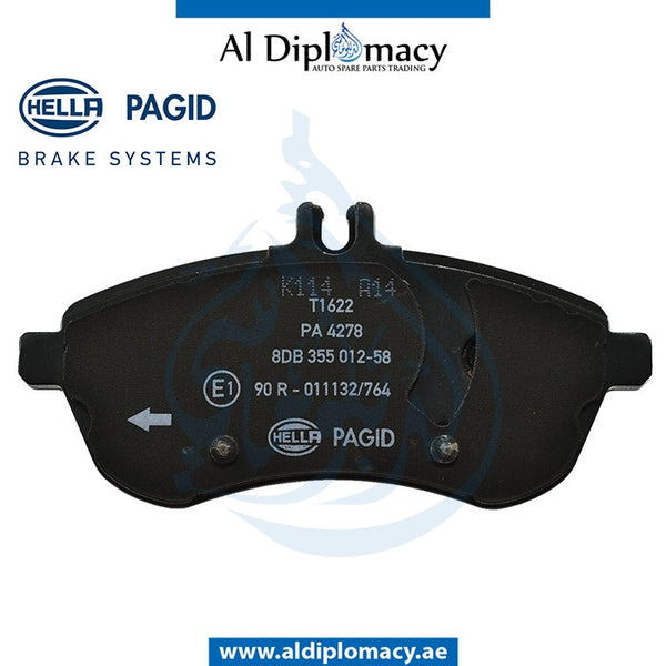 Front BRAKE Pad, 8DB 355 012-581 for Mercedes-Benz C Class W204 (2007-2015) models, Part Number H-0054200820